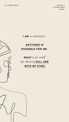 a black and white drawing of a woman's face with the words, i am an individual anything is possible for me