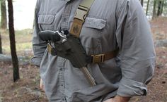 The Benefits Of A Chest Holster For Firearms Carry Outdoors Tactical Revolver, Chest Holster, Marc Gomez, Double Action Revolver, Western Hunting, Zombie Ideas, Alien Gear Holster, Bulletproof Clothing, Revolver Holster