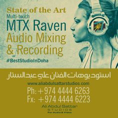 an advertisement for the state of the art mix raven audio mixing and recording