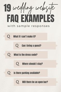 the top 10 wedding website faq examples with sample responses for each question, what if i can't make it?