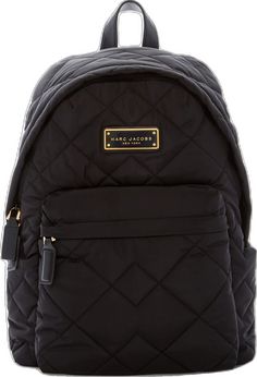 Marc Jacob Backpack, Black Backpack School, Quilted Backpack, Jacob Black, Marc Jacobs Bag, School Backpack, Small Backpack, Quilted Bag, Black Nylons