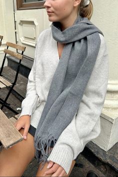 Brandy tassle scarf Dress Yoga Pants, Tassel Scarf, Wool Shirt, Gray Silk, Cap Hair, Cotton Cardigan, Cardigan Top, Tee Outfit, Matching Dresses