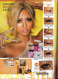 Gyaru Makeup Tutorial, Gal Makeup, Gyaru Hair, Mode Harajuku, Makeup Magazine, Gyaru Style