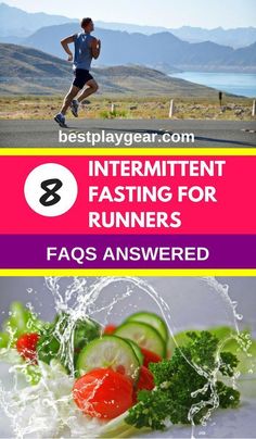 three different pictures with the words, 8 internet fasting for runners faqs answered