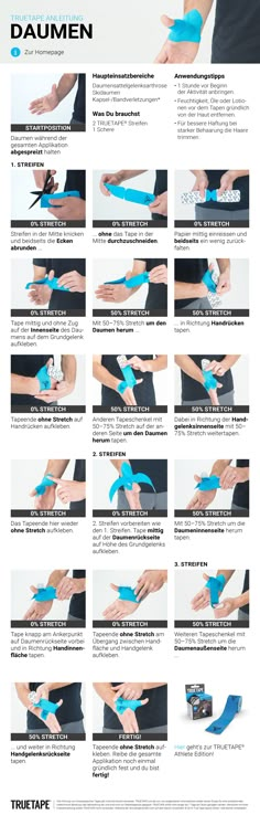 Daumen Kinesiotape Anleitung | Einfach und sicher selbst Tapen | +40 Anleitungen online kostenlos verfügbar | #truetape #kinesiotape #recovery Punkty Spustowe, Fitness Planner Printable, Kinds Of Salad, Yoga Quotes, Fitness Planner, Reflexology