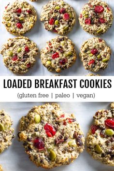 baked breakfast cookies with gluen free and palen