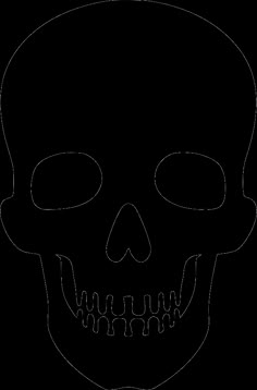 a black and white image of a skull