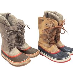 Sorel Joan Of Arctic Suede Winter Boots Women's Size 9 Bundle Of 2 With 1 Interchangeable Wool Insoles In Good Pre Owned Condition No Damage No Stains From A Smoke Free Home No Original Box I Ship Same Day Or Next Day Depending On Time Of Purchase Sorel Joan Of Arctic, Sorel Joan, Sorel Womens, Sorel Shoes, Winter Boots Women, Winter Rain, Winter Boots, Rain Boots, Original Box