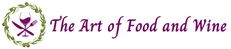 the logo for the art of food and wine, which is featured in this image