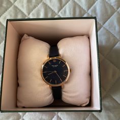 Bnwt Kate Spade Watch With Black Leather Strap. Rose Gold Face. Kate Spade Watch, Gold Face, Kate Spade Accessories, Accessories Watches, Leather Watch, Leather Straps, Kate Spade, Black Leather, Rose Gold