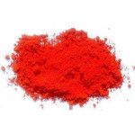 red powdered substance on white background