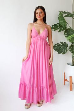 Shine Bright Maxi Dress in Pink – Grey Bandit Church Outfit Summer, Bright Maxi Dress, Grey Bandit, Easter Dresses, Delicious Snacks, Pink Maxi, Bow Detail Dress, Korean Artist, Pink Maxi Dress