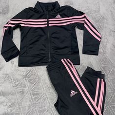 Brand New No Tags Toddler Adidas, Adidas Set, Soccer Outfit, Adidas Short, Boy Activewear, Adidas Tracksuit, Adidas Track Suit, Adidas Pink, Adidas Trefoil