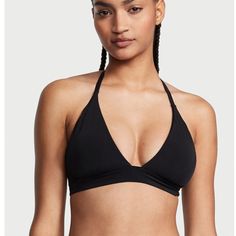 Nwt Victoria's Secret Halter Removable Push-Up Bikini Top Black Say Hello To A Tie-Neck Style That Puts A Flattering Twist On The Tried-And-True Triangle. Complete With A Wide Band And Adjustable Straps To Customize Your Fit. Removable Light-Lift Push-Up Padding, Adds Up To A Cup Size Can Also Be Worn As Lightly Lined When Padding Is Removed Wireless Adjustable Tie Halter Straps And Back Hand Wash Reliable Seller ~ Fast Shipping! Built-in Bra T-back Tankini, Victoria's Secret Swimwear With Built-in Underwire Bra, Bra Friendly Black Halter Neck Tankini, Bra-friendly T-back Tankini, Black Halter Neck Tankini, Bra-friendly, Black Halter Neck Tankini, Bra Friendly, Black Halter Neck Bra-friendly Tankini, Victoria's Secret Underwire Swimwear With Built-in Bra, Victoria's Secret Bra-friendly Swimwear For Poolside