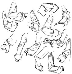 a drawing of some people doing different poses