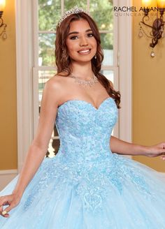 Make a grand entrance in this beaded lace applique long strapless long sleeve dress with A-line skirt by Rachel Allan RQ1116. Tulle over floral glitter tulle quinceanera ball gown with strapless sweetheart neckline, applique detail, bead embellishment, detachable long fitted sleeves, lace-up back closure, and sweep train Strapless Long Sleeve Quinceanera Dress by Rachel Allan RQ1116 Rachel Allan Carmina Collection: Spring 2023 Style Number: RQ1116 Fabric: Tulle, Glitter Tulle, Beading, Applique Long Sleeve Quinceanera Dresses, Mary's Bridal, Bead Embellishment, Cinderella Divine, Strapless Sweetheart Neckline, Dresses Quinceanera, Rachel Allan, Quinceanera Dress, Quince Dresses