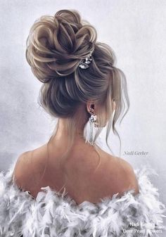 The +50 Prettiest Bridal Hairstyles From Real Weddings  #hairstyles Lavish Wedding, Elegant Hairstyle, Pearl Flowers, Wedding Hairstyles Bride, Easy Hairstyles For Medium Hair, Long Hair Wedding Styles, Remy Human Hair Extensions