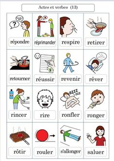 the words in french are used to teach children