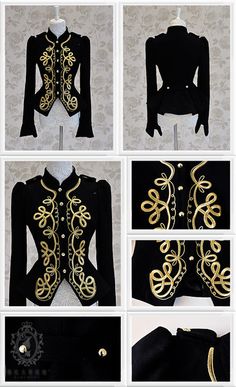 BAROQUE EMBROIDERED PEPLUM BLAZER Clothing Sets Two Piece, Embroidery Jacket, Chiffon Shirt Blouse, City Dress, Gold Embroidery, Something Went Wrong, Vintage Jacket