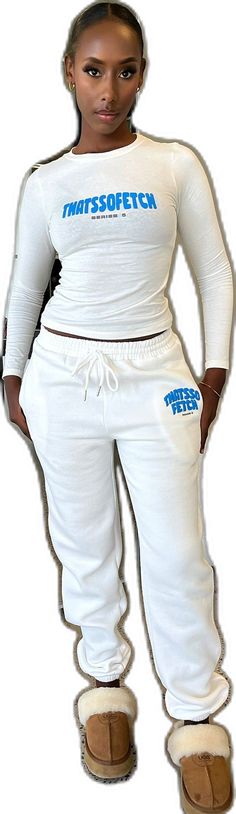 Casual White Drawstring Bottoms, Casual White Bottoms With Drawstring, White Casual Drawstring Sweatpants, Trendy White Sweatpants With Drawstring, White Casual Sweatpants With Drawstring, Casual White Joggers With Drawstring, White Drawstring Sweatpants, Trendy White Leisure Bottoms, White Letter Print Joggers For Leisure