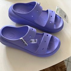 Crocs Size 8 Women’s Lavender New With Tags Sandals. Small Couple Of Markings On The Right Foot In The Front See All Photos. Casual Purple Flat Sandals, Purple Synthetic Summer Sandals, Casual Purple Sandals For Vacation, Casual Purple Sandals For Spring, Casual Purple Slip-on Sandals, Casual Lavender Sandals For Spring, Lavender Round Toe Beach Sandals, Lavender Round Toe Sandals For Beach, Lavender Open Toe Sandals For Beach