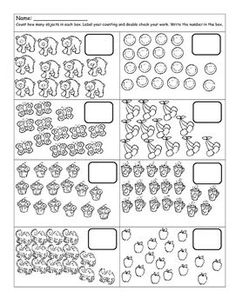 the worksheet is filled with different shapes and numbers