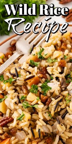 wild rice recipe with carrots, onions and parsley