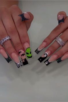 *Not mine* Disney Acrylic Nails, Girly Acrylic Nails, Short Square Acrylic Nails, Unique Acrylic Nails, Long Square Acrylic Nails, Acrylic Nails Coffin Short