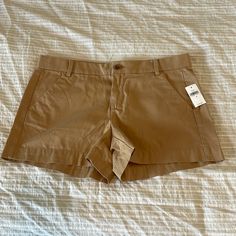 Nwt Gap Khaki Shorts. Size 4. Gap Fitted Cotton Shorts, Gap Mid-rise Shorts For Summer, Fitted Cotton Shorts By Gap, Stretch Shorts By Gap, Gap Beige Cotton Bottoms, Gap Beige Bottoms For Summer, Gap Fitted Casual Shorts, Gap Fitted Short Length Bottoms, Gap Fitted Short-length Bottoms