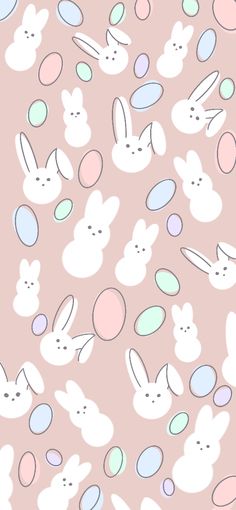 an easter bunny pattern with pastel colors