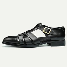 Category:Sandals; Upper Materials:Leather,Italian Full-Grain Cowhide; Lining Materials:Leather; Gender:Men's; Toe Shape:Round Toe; Outsole Materials:Rubber; Closure Type:Slip-on,Buckle; Function:Comfortable,Breathable,Slip Resistant; Listing Date:05/08/2024; 2024 Trends:Leather Shoes,Fishermen sandals Business Closed Toe Sandals For Spring, Spring Business Sandals With Closed Toe, Spring Business Closed Toe Sandals, Black Closed Toe Sandals For Business, Classic Business Sandals For Spring, Black Leather Shoes For Business In Summer, Summer Formal Closed Toe Leather Shoes, Formal Leather Shoes With Open Toe, Black Leather Business Shoes For Summer