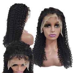 Glueless Frontal Wig, Edges Wig, Curly Edges, Deep Curly, Wigs Human Hair, Lace Frontal Wig