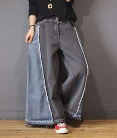 Overalls Baggy, Pants Overalls, Denim Crafts Diy, Look Jean, Dressy Casual Outfits, Diy Clothes And Shoes, Pants Skirt