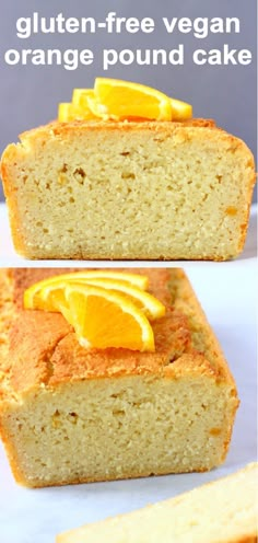 this gluten - free vegan orange pound cake is the perfect treat for breakfast