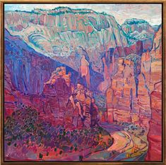 an oil painting of the grand canyon