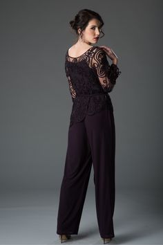 Soulmates 1604 Evening Asymmetrical Top with Pants Set. A stylish overlay boat neck asymmetrical bodice tunic with pants. Richly textured lace lends extra dimension to the clean-lined silhouette. 100% Polyester. Fully-lined. Dry Clean. Imported. Bride Pant Suit, Tunic With Pants, Top With Pants, Cruise Party, Mother Of Groom Dresses, Pant Suits, Evening Cocktail, Asymmetrical Tops, Groom Dress