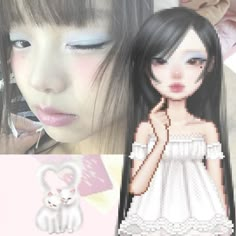 Everskies Layout Code Free, Everskies Makeup, Everskies Face, Everskies Coquette, Retro Makeup, 17 Kpop, Make Up Inspo, Doll Makeup