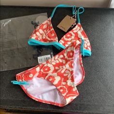 New With Tags Girls Bikini! Never Worn! Playful Orange Swimwear For Summer, Playful Orange Swimwear For Vacation, Playful Orange Swimwear For Spring, Blue Orange, Womens Swim, Color Blue, Swimming, Orange, Tags