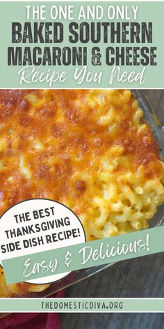 baked macaroni and cheese recipe Baked Mac And Cheese Casserole, Easy Southern Mac And Cheese Recipe, Macaroni And Cheese Side Dishes, Dump And Bake Macaroni And Cheese, Macaroni For A Crowd, Mac Pie Recipe, Side Dishes Mac And Cheese, Southern Mac And Cheese Recipe Crockpot, Baked Macaroni And Cheese Easy