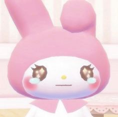 an animal crossing character in a pink outfit