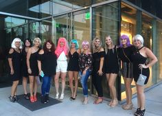 Bachelorette party idea - wigs! Took the girls to Lucy in Disguise in Austin, Tx and had them pick out a wig for us to rent. Wig party. Bachelorette. Austin. Wig Bachelorette Party Ideas, Bachelorette Wigs, Desert Disco, Bachelorette Party Outfit, In Disguise, Austin Tx