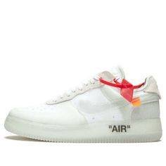 The Nike The 10 Air Force 1 Low is a must-have sneaker for any style-savvy individual. Part of the Virgil Abloh x Nike "The Ten" collection, this sneaker is created with a translucent upper, giving it a unique "ghosting" effect. The Off-White x Air Force 1 is one of the most experimental sneakers from the collection, as it takes the classic AF1 and strips it down to its bare essentials. With a clean and minimalist design, this sneaker is perfect for those who like to make a statement with their Low Jordan 1, White Air Force 1, White Air Forces, Nike Air Force One, Baskets Nike, Exclusive Sneakers, Nike Dunk High, Force One, Adidas Campus