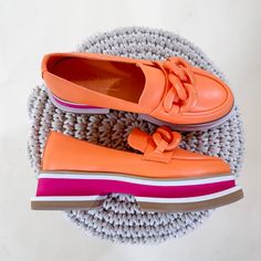 Matisse | Madison Platform Loafer in Orange Sorbet - Giddy Up Glamour Boutique Orange Sorbet, Elevated Style, Platform Loafers, The Madison, Footwear Collection, Effortless Elegance, Synthetic Leather, Loafers, Slip On