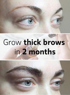 Make Eyebrows Grow, How To Make Eyebrows, Thicker Eyebrows Naturally, Grow Eyebrows Thicker, Sparse Eyebrows, How To Grow Eyebrows, Thick Brows, Eyebrow Growth, Threading Eyebrows