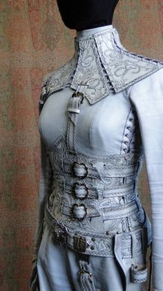 #unicorn_armor Denna's White Mord'Sith outfit: [изображение] [изображение] [изображение] [изображение] [изображение] [изображение] [изображе... Mode Steampunk, Female Armor, Style Steampunk, Leather Armor, Steampunk Costume, Fantasy Costumes, Fantasy Armor, Fantasy Clothing, Steampunk Fashion