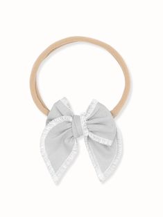 Ashley Organic Cotton Baby Bow Headband / Livy Lou Collection Light Gray Color, Baby Bow Headband, Brunette Color, Carters Baby Boys, Baby Bow, Organic Cotton Baby, Carters Baby, Baby Head, Handmade Bows