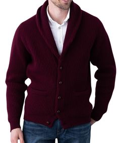 Crafted for us in Hawick, Scotland our men’s lambswool shawl collar cardigan sweater is a wonderful layer for colder weather. Made with premium lambswool yarn, this luxurious lambswool men’s cardigan is soft, warm, and durable. Lambswool is collected from the first shearing of young lambs, usually between the ages of 5-7 months. This raw wool is extremely fine and the undercoat is rich with lanolin, providing the finished sweater with strength and softness. The deep rib pattern of this lambswool Cardigan Sweater Men, Shawl Collar Sweater Men, Hawick Scotland, Mens Shawl Collar Cardigan, Knitting Machines, Shawl Collar Sweater, Lambswool Sweater, Mens Cardigan Sweater, Shawl Collar Cardigan