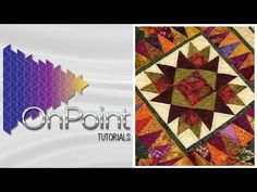 the logo for on point quilts is shown next to an image of a star