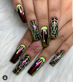 Nail Art Designs 2023, Halloween Nail Ideas, Black Halloween Nails, Witch Nails, Witchy Nails