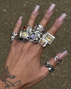 Gem Candy, Dope Jewelry, Chunky Jewelry, Funky Jewelry, Jewelry Lookbook, Stacked Jewelry, Dream Jewelry, Jewelry Inspo, Pretty Jewellery